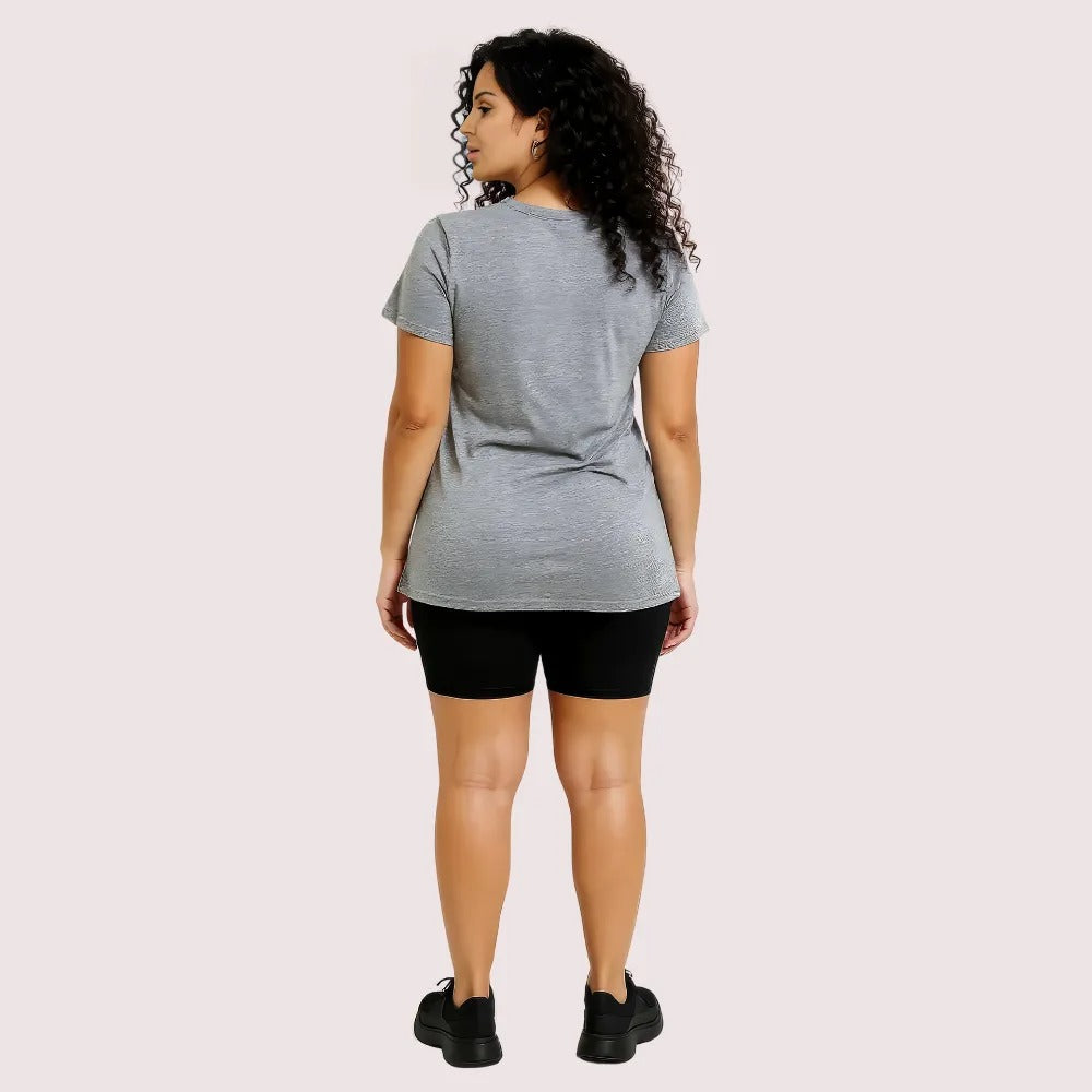 Heather Grey "LOVE" Heart Graphic Tee