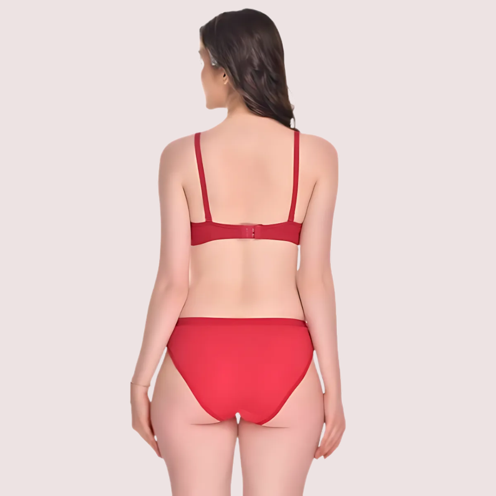 Padded Cotton Bra Panty Set for a Seductive Look (2 pack)